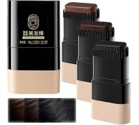 Barra de tinte instantáneo para el cabello, barra de tinte para el cabello con peine integrado, resistente al agua y al sudor, barras portátiles de retoque de color para cubrir gris y blanco (3 piezas