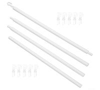 Barra de tracción de cortina ajustable, barra giratoria de empalme de 117 cm para montaje de persianas de bricolaje, extensión de plástico segura para oficina en casa