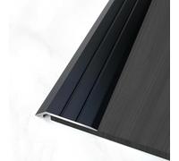 Barra De Transición De Aluminio Para Puerta Para Puertas, Tiras De Moldura Rampa De Umbral, Tablones Laminados, Puente De Altura Entre 2 Y 5.0 Mm(Black)