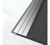 Barra De Transición De Aluminio Para Puerta Para Puertas, Tiras De Moldura Rampa De Umbral, Tablones Laminados, Puente De Altura Entre 2 Y 5.0 Mm(Silver)