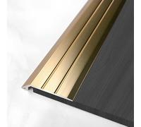 Barra De Transición De Aluminio Para Puerta Para Puertas, Tiras De Moldura Rampa De Umbral, Tablones Laminados, Puente De Altura Entre 2 Y 5.0 Mm(Gold)