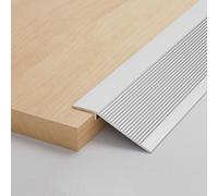 Barra de transición Listones de transición for suelos Robusta rampa de aluminio for sillas de ruedas Impermeable/antideslizante for moqueta laminada suelo baldosa(Silver,70mm-L90cm/3ft)