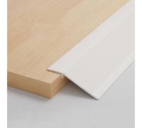 Barra de transición Listones de transición for suelos Robusta rampa de aluminio for sillas de ruedas Impermeable/antideslizante for moqueta laminada suelo baldosa(White,70mm-L90cm/3ft)