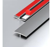 Barra De Transición Riel De Transición, Perfil De Compensación Forma De T, Tira De Moldura De Borde Para Umbrales De Puertas Y Suelos De Conexión De Baldosas Laminadas(Gray,4cm/1.57in)