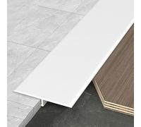 Barra de umbral 3 piezas, perfil transición puerta 3x90 cm, 4x90, 5x90, 6x90, tira piso extra ancha en forma T for espacios entre baldosas(White,W4xL90cm)