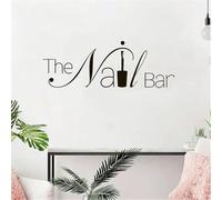 Barra de uñas Salón de peluquería para chicas Salón de belleza Pegatinas en la pared Pedicura Manicura Decal de uñas Vinilo Interior mural de pared de oficina 57x22cm