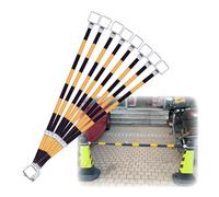 Barra de unión para conos de seguridad, Barra de tráfico telescópica Multicolor 4,1-6,56 pies Paquete 1-20 piezas Excluye conos carretera(Yellow and Black,8pcs)