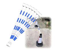 Barra de unión para conos de seguridad, Barra de tráfico telescópica Multicolor 4,1-6,56 pies Paquete 1-20 piezas Excluye conos carretera(Blue and White,7pcs)