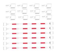 Barra de unión para conos de seguridad, Paquete De 6 Barras Cono Tráfico Multicolor Con Anillos Redondos Y Cuadrados(Red-White,SquareRing)