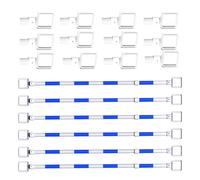 Barra de unión para conos de seguridad, Paquete De 6 Barras Cono Tráfico Multicolor Con Anillos Redondos Y Cuadrados(Blue-White,SquareRing)