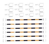 Barra de unión para conos de seguridad, Paquete De 6 Barras Cono Tráfico Multicolor Con Anillos Redondos Y Cuadrados(Yellow-Black,SquareRing)
