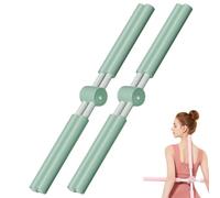 Barra de yoga, corrector de postura, entrenamiento antijorobas, estiramiento de yoga, culturismo, universal, entrenamiento de cuerpo completo, adecuado para casa y gimnasio (verde-2)