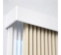 Barra deflectora de doble riel de cortina de 70600 cm, instalación de techo/pared, barra de cenefa integrada, barra deslizante silenciosa, barra de cortina ajustable para un funcionamiento suave (110