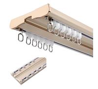 Barra deslizante de techo, barra separadora de aluminio de doble pista para puertas de sala de estar y comedor, 180 cm de longitud, decoración del hogar