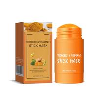 Barra desmaquillante, mascarilla de cúrcuma y vitamina C, mascarilla de arcilla facial, hidratante, reduce los puntos negros, limpia profundamente, mejora la tez, para todo tipo de piel (1PC)