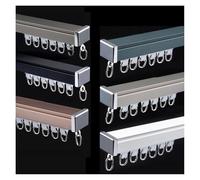 Barra divisora silenciosa de aluminio resistente para colgar en el techo, color negro mate, 140 cm, perfecto para sala de estar y decoración del hogar