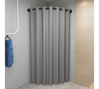 Barra divisoria de ambientes, probador portátil para Tiendas de Ropa, probador Comercial con Barra y Cortina Negras para boutiques, Estudios fotográficos y Clases de Baile, protección de la