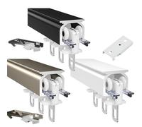 Barra Divisoria For Cortinas, Riel De Techo De Aleación De Aluminio For Cortinas, Código De Instalación Engrosado, For Autocaravanas Y Ventanales.(White,90cm)