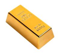 Barra dorada falsa grande de ladrillo dorado realista, pisapapeles para puerta, pisapapeles para oficina, decoración del hogar, accesorios de películas, regalo novedoso dorado de tonto, pesos de
