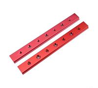 Barra en T deslizante de aleación de aluminio para sierras de mesa y bancos de trabajo de carpintería - 100-450 mm de longitud ajustable, 19 mm de ancho superior, rojo, paquete de 2 (200 mm)