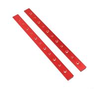 Barra en T deslizante de aleación de aluminio para sierras de mesa y bancos de trabajo de carpintería - 100-450 mm de longitud ajustable, 19 mm de ancho superior, rojo, paquete de 2 (300 mm)