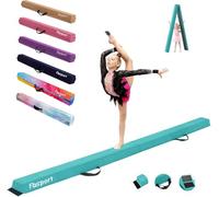 barra equilibrio gimnasia artistica, 240CM Viga de Equilibrio Gimnasia Plegable, Viga de Equilibrio de Capa Flocada, Equipo de Equilibrio para Niños, barra plegable de equilibrio gimnasia ritmica