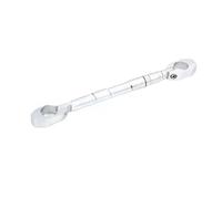 Barra Equilibrio Manillar Ajustable Para Motocicleta Barra Transversal 7/8 "22mm Palanca Fuerza De Dirección Mango Equilibrio Estabilizador Pit Bike(White)