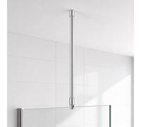 Barra estabilización para ducha, 56 cm Acero inoxidable 304 Barra soporte Estabilización para mamparas ducha con articulación giratoria 360° Soporte para mampara ducha para vidrios 6 a 10 mm