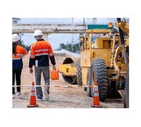 Barra Extensible de Conos Reflectantes para tráfico, Longitud Ajustable de 1,2 a 2,1 Metros, Ideal para aparcamientos y Obras Viales, Juego de 25 Piezas, no Incluye Conos de tráfico.