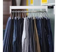 Barra extensible extraíble for armario - Barra extensible for armario, barra tubular for armario, barra for ropa, percha de acero inoxidable, perchero ajustable multifuncional for pantalones(White,400