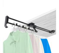 Barra extensible extraíble para armario, estante deslizante para pantalones, barra ajustable para colgar ropa, resistente, capacidad de 15 kg, organizador que ahorra espacio (40 cm)