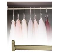 Barra extensible para colgar en la pared, barra ajustable para colgar ropa y organizar el armario (bronce, 120 cm)