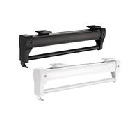 Barra extensible para perchas Adjustable Wardrobe Clothing Rail Heavy Duty Pull-Out Closet Valet Rod 25CM Top Mount Hanger Rack Bar Ball Slide(White 25CM)
