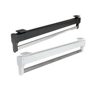 Barra extensible para perchas Heavy Duty Pull-Out Closet Valet Rod Adjustable Wardrobe Clothing Rail Top Mount Hanger Rack Bar Ball Bearing Slide(White 40CM)