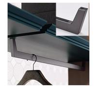 Barra extensible resistente para armario, barra ajustable de aleación de aluminio, barra de armario duradera para máximo almacenamiento (gris, 50 cm)