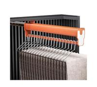 Barra Extraíble For Armario,Perchero Extraíble con Espejo For Pantalones,riel De Almacenamiento For Pantalones,riel Silencioso De Tres Secciones For Dormitorio(Orange,345mm/13.58in)