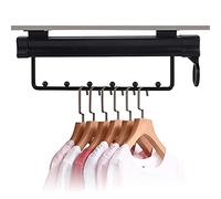 Barra extraíble para armario, Estante organizador de armario for almacenamiento de ropa, colgador de ropa,