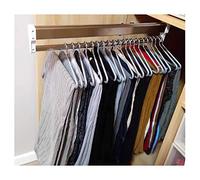 Barra for ropa extraíble de acero de 30 a 80 cm con 2 rieles deslizantes, estante for almacenamiento de abrigos y bragas for armario que ahorra espacio, capacidad de 25 kg (tamaño: 800 mm/31,5 pulgada