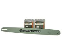Barra guía de 53 cm de unidad sólida de 0.404 pulgadas con 2 cadenas semicinceladas, compatible con Stihl 084 088 MS880