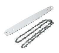 Barra guía de motosierra de 20 pulgadas y cadena de sierra de corte de madera de 3/8 pulgadas 72DL 72 eslabones de controlador calibre de 0.63 pulgadas compatible con HUSQVAR 362 365 372