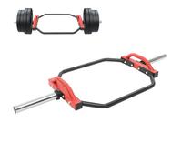 Barra hexagonal, barra hexagonal, mango moleteado con soporte y 2 abrazaderas de resorte, puños, asas para mancuerna, barra de peso muerto olímpica, levantamiento de pesas, dispositivo de fitness para