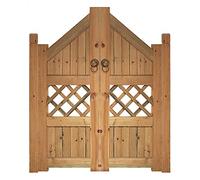 Barra interior prefabricada con puerta giratoria de altura media, cierre automático, bisagras de acero inoxidable, cocina de madera, restaurante y porche (30 pulgadas x H 32in)