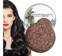 Barra inversa gris - Jabón oscurecedor natural con romero Polygonum Multiflorum - champú sólido 1.94 oz para hidratar y nutrir el cabello, restaurar el color natural del cabello Yusheng