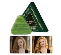 Barra Jabón Champú Verde, Barra Champú Triángulo La Naturaleza, Cuidado Natural Del Cabello A Base Hierbas, Calmante Y Fortalece El Cabello, Productos De Cuidado De Cuero Cabelludo Liviano Para Jóven