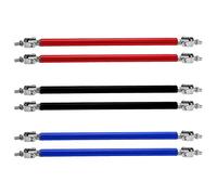 barra lip delantero-Duokon Barras de soporte 1 par 20 cm Barra de soporte de parachoques delantero de aluminio del coche Barra de soporte de modificación del coche(Negro)