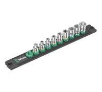 Barra magnética para dados A 4 Zyklop Juego de dados para llave de vaso 1/4", Llave de tubo negro/Verde