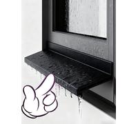 Barra meteorológica autoadhesiva para ventanas, Protector de goma autoadhesivo contra goteo lluvia for puertas, ventanas y coches. Negro. Varios tamaños(400cm/13.1ft)