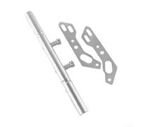 Barra multifuncional ajustable para motocicletas con soporte móvil integrado para conducción manos libres y guía de ruta sobre la marcha (plata)