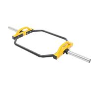 Barra olímpica, barra hexagonal, barra de peso muerto con clip de resorte, para levantamiento de pesas olímpico, encogimiento de hombros, sentadillas (amarillo)