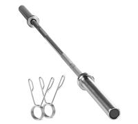 Barra olímpica de 180 cm de acero cromado de 50 mm de diámetro Olympic Bar Manillar Olímpico Sin Pesas Barra de Entrenamiento